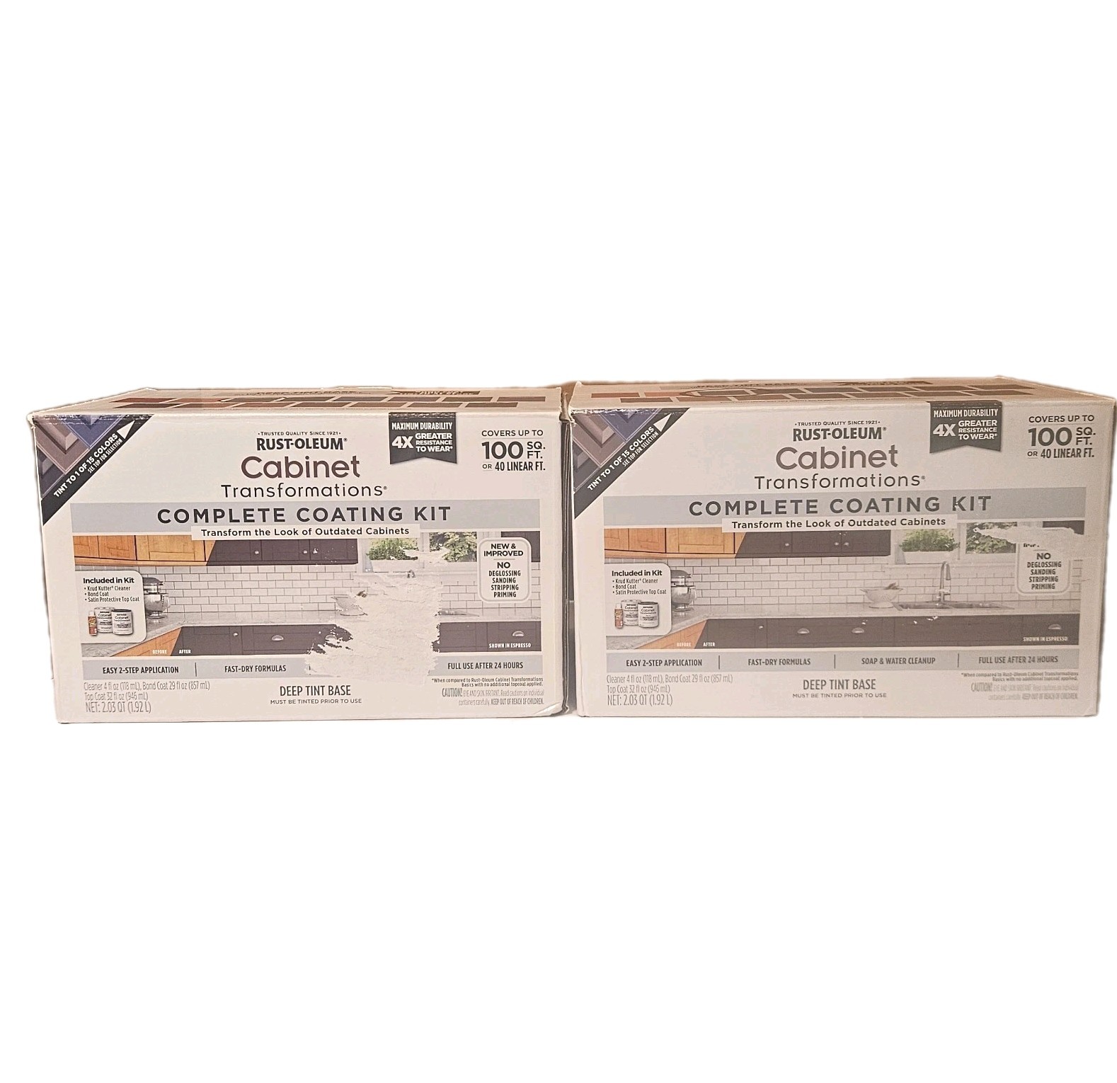 2 Pk Forest Gr Rust-Oleum 380390 Cabinet Transformations Kit Deep Tint Base Kit