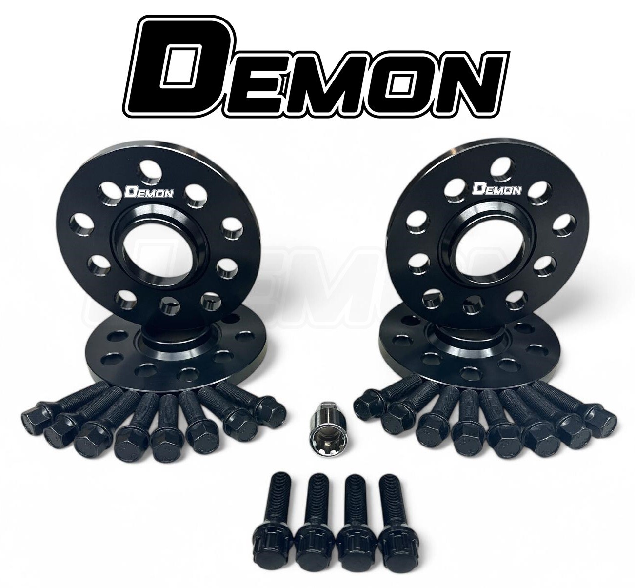 Audi A4 A5 A6 DEMON Black Alloy Wheel Spacers 5x112 66.6 12mm + 15mm (T)