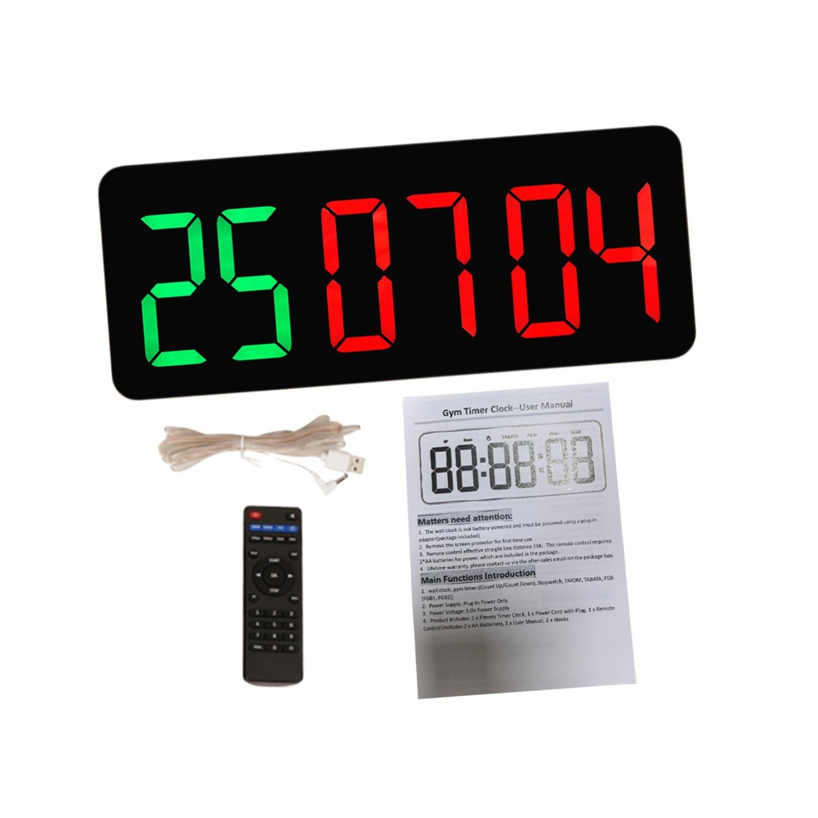 Gym Timer with Remote Adjustable Versatile  Time Portable Fitness