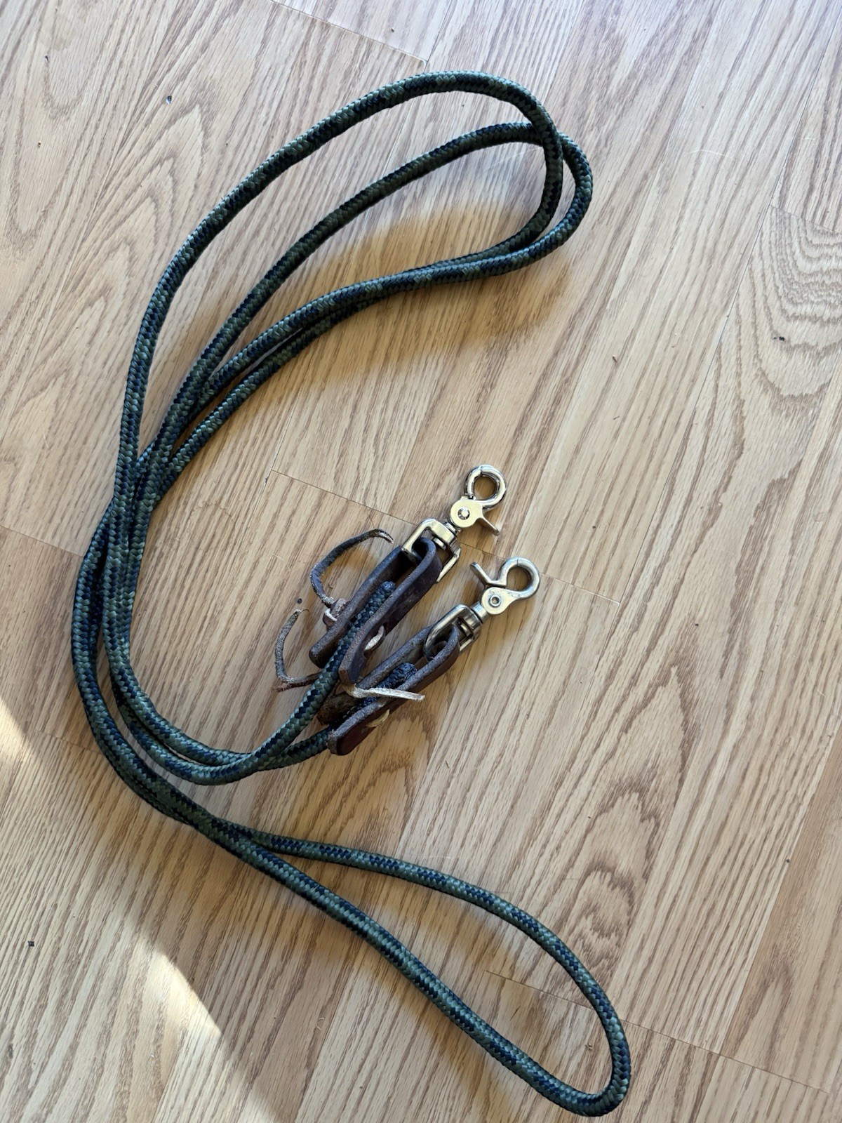 Green Camo Horse Rope Reins, 3/8ths Handmade