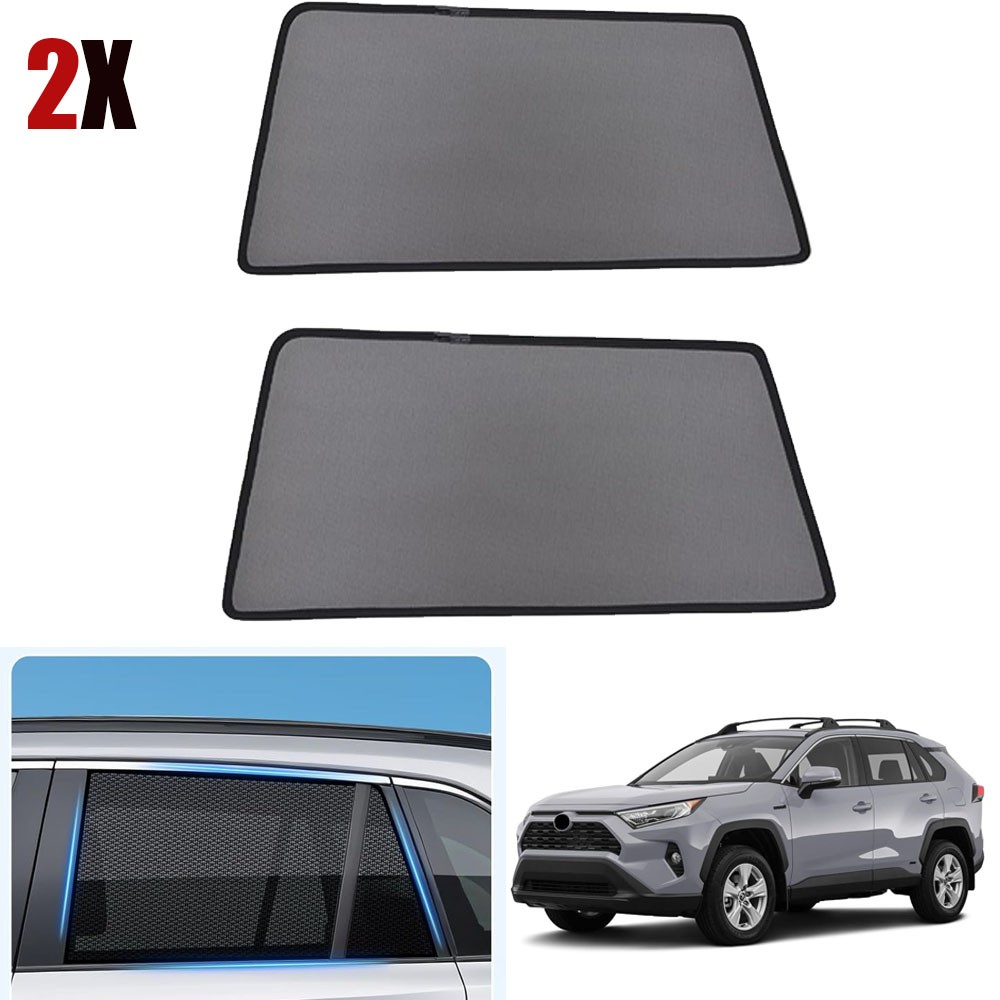 2pcs Magnetic Rear Window Sun Shade Privacy Cover Fit for Toyota RAV4 2019-2024