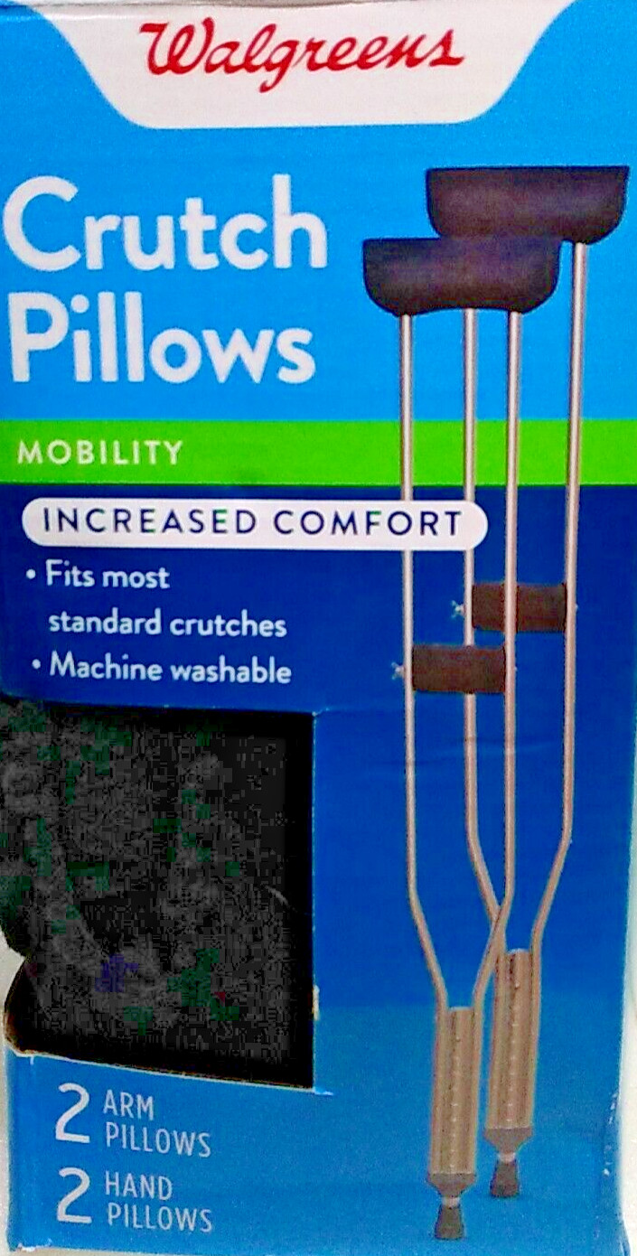 Walgreens ~Crutch Pillows ~Fits Most ~2 Arm Pillows & 2 Hand Pillows
