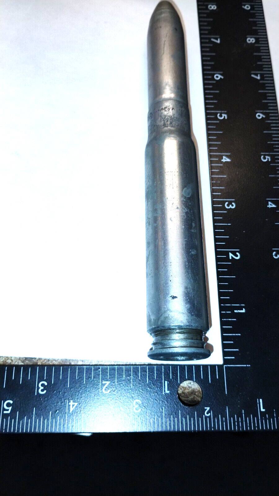 WORLD WAR 2--20MM -M18A1-- TRENCH ART/with SECRET COMPARTMENT-- REMOVABLE BASE