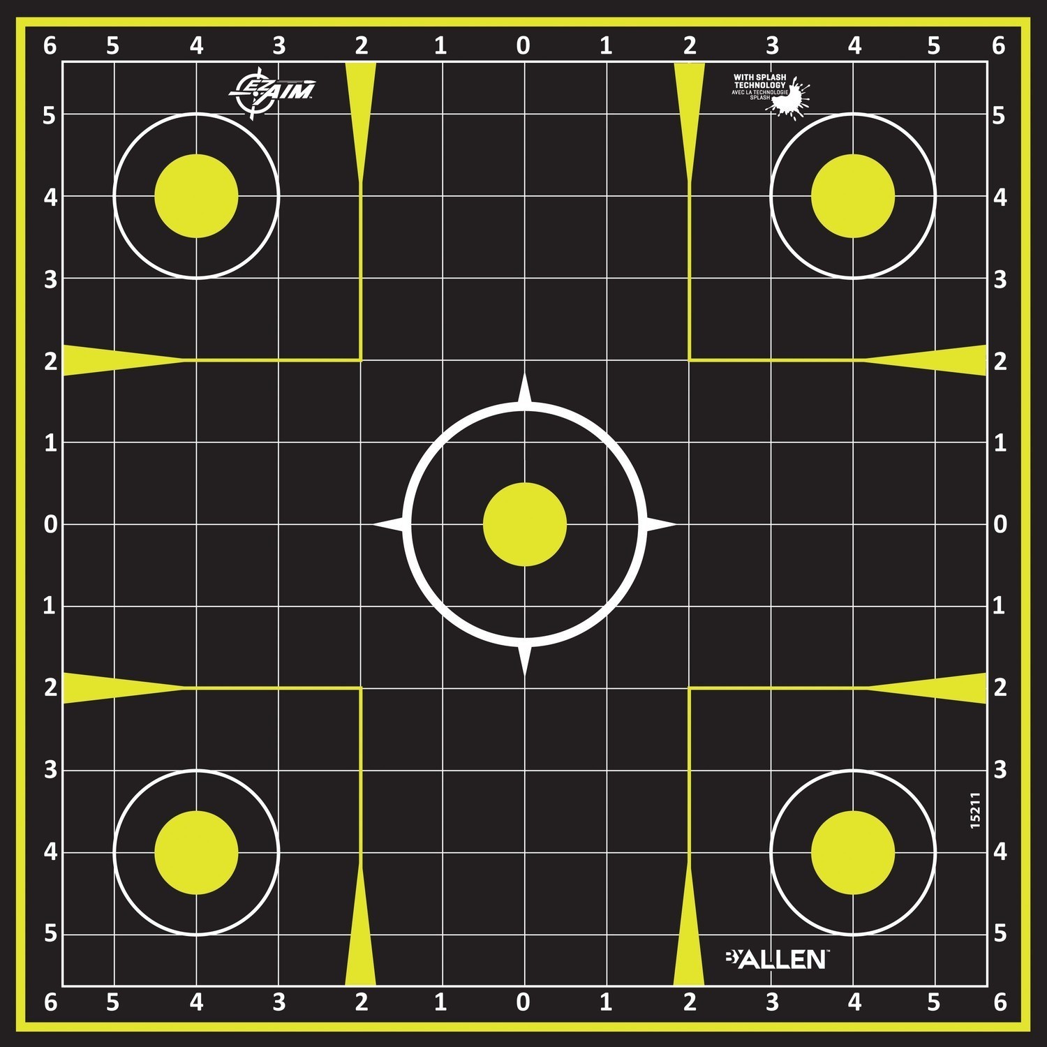 Allen EZ Aim Splash Reactive Sight-In Targets, 12.5" x 12.5", 30-Pack #15211-30