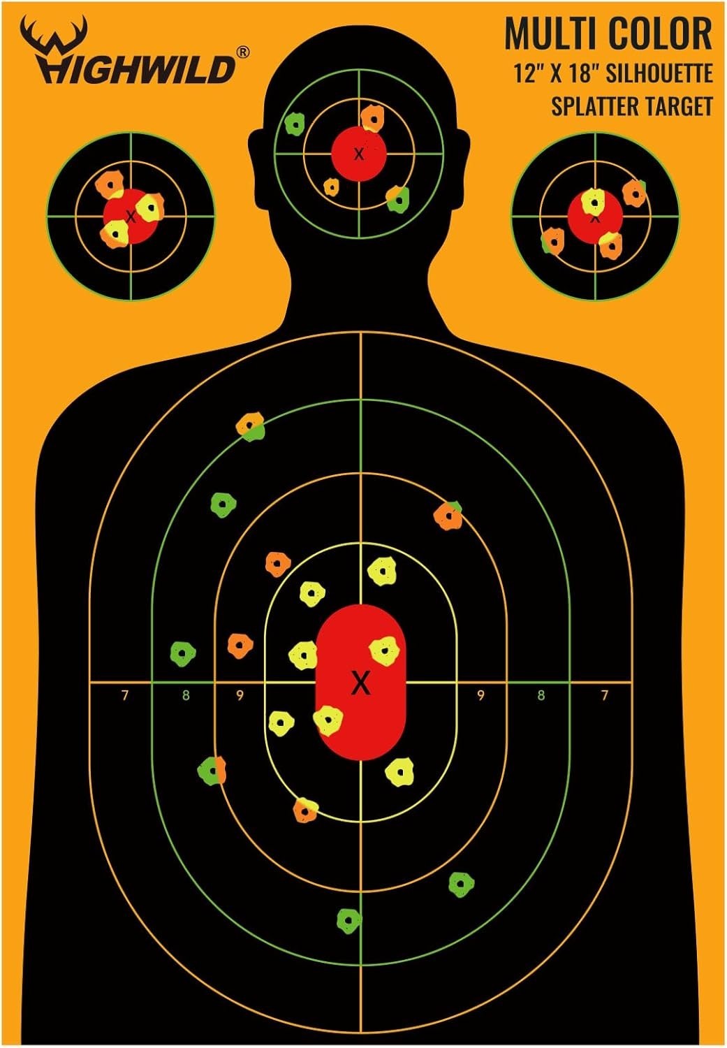 12x18 Inch Heavy-Duty Paper Shooting Targets - Bright Colors for Better Feedback