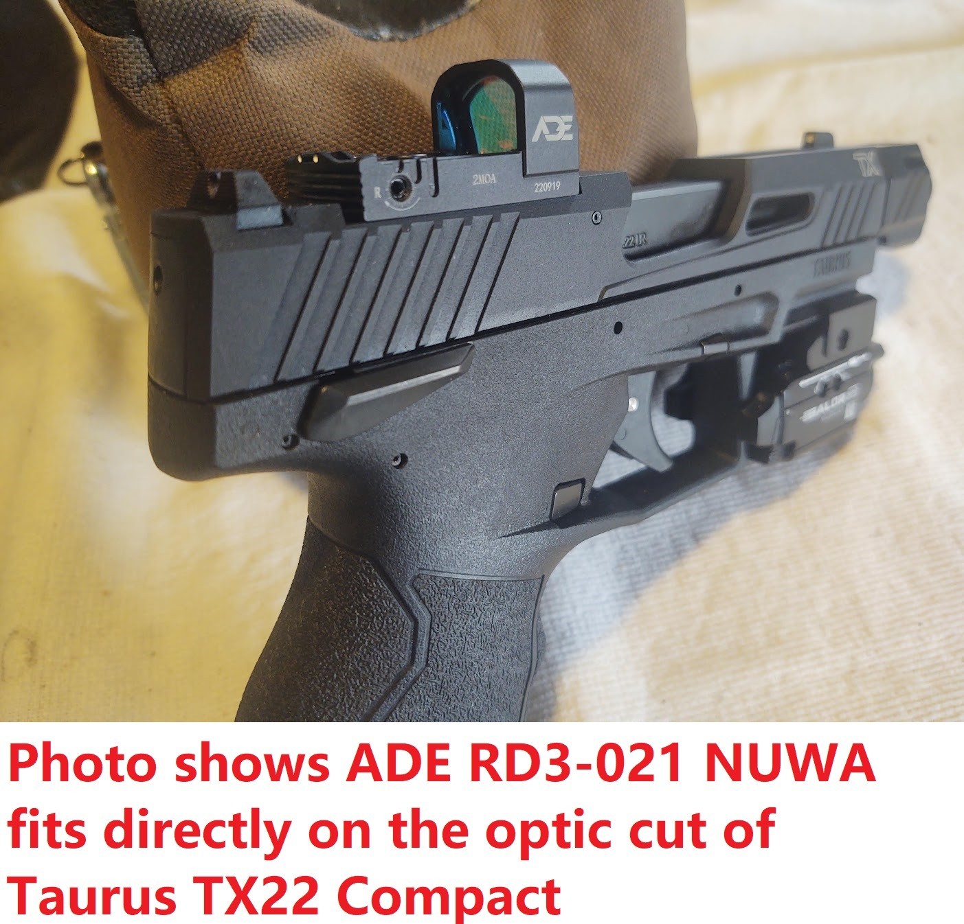FDE!ADE RD3-021 NUWA Red Dot FOR Walther PDP Pro SD/PDP PRO E COMPACT/PPS M2