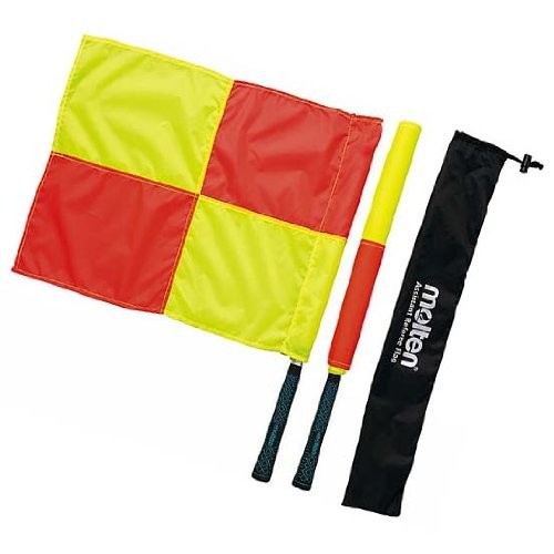 molten Soccer Assistant Referee Flag 2pcs Rubber Grip Pouch Set from JAPAN #lo2