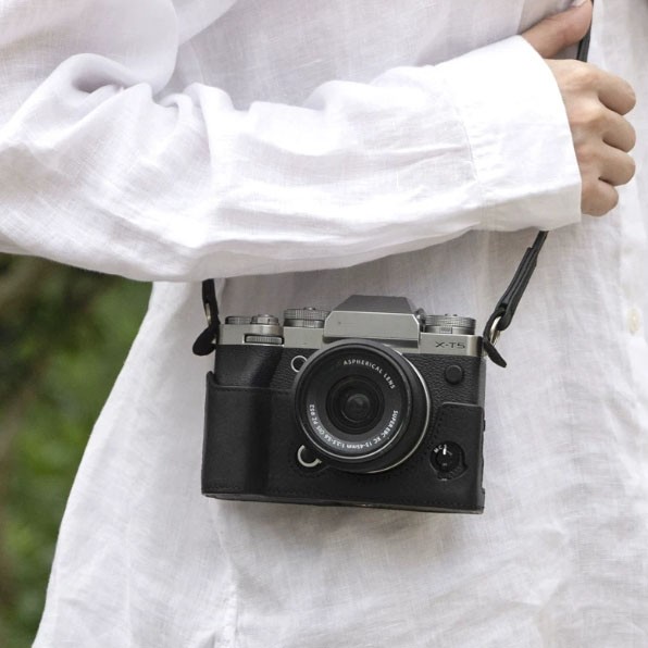 For Fujifilm X-T5 XT5 PU Leather Camera Bag Dock Case Base Protection Cover Shel
