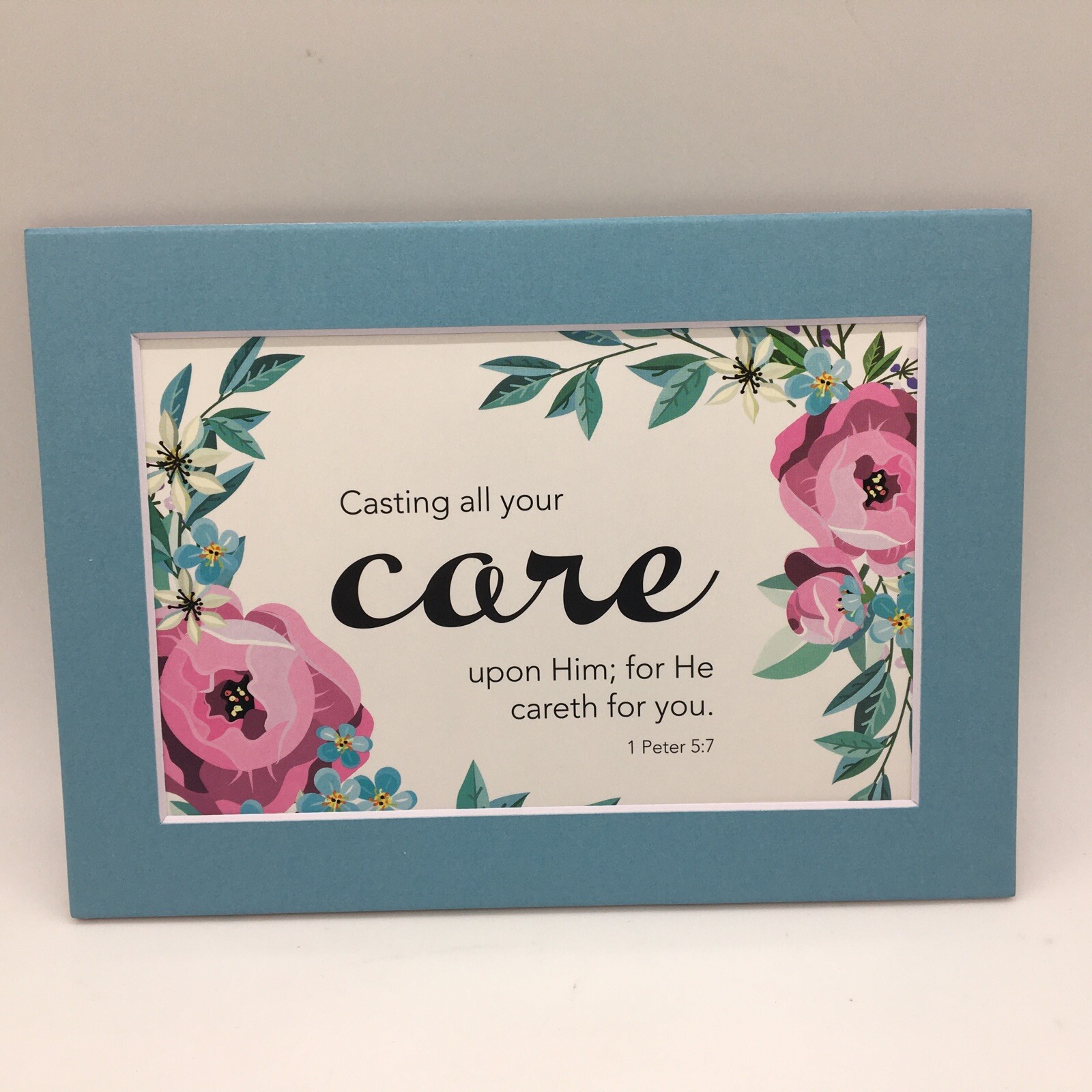 New Handmade 5x7 (Matted 4x6) Religious Scripture Inspirational Free Ship 307