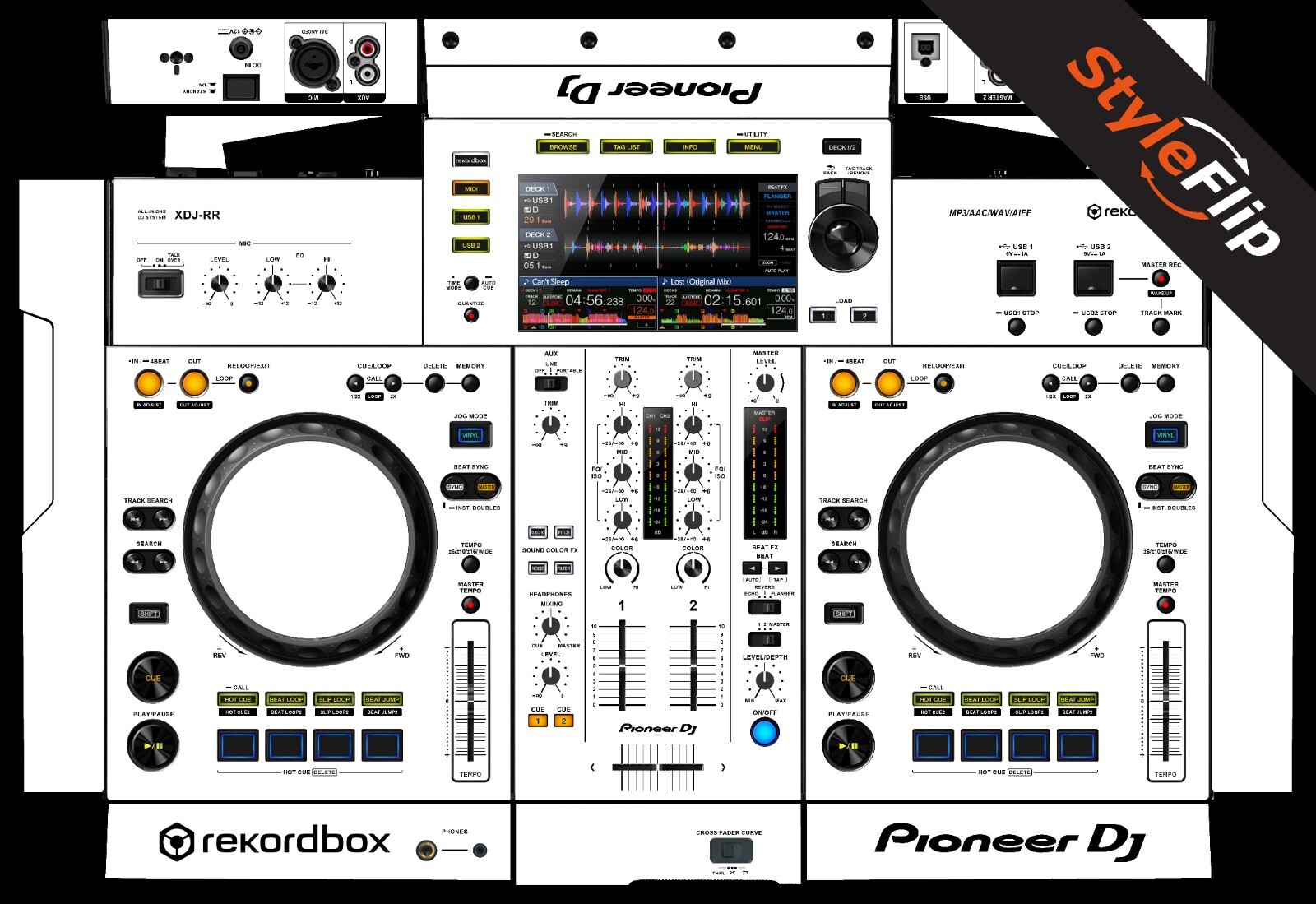 Pioneer XDJ-RR | White | Protective Decal | StyleFlip Skins