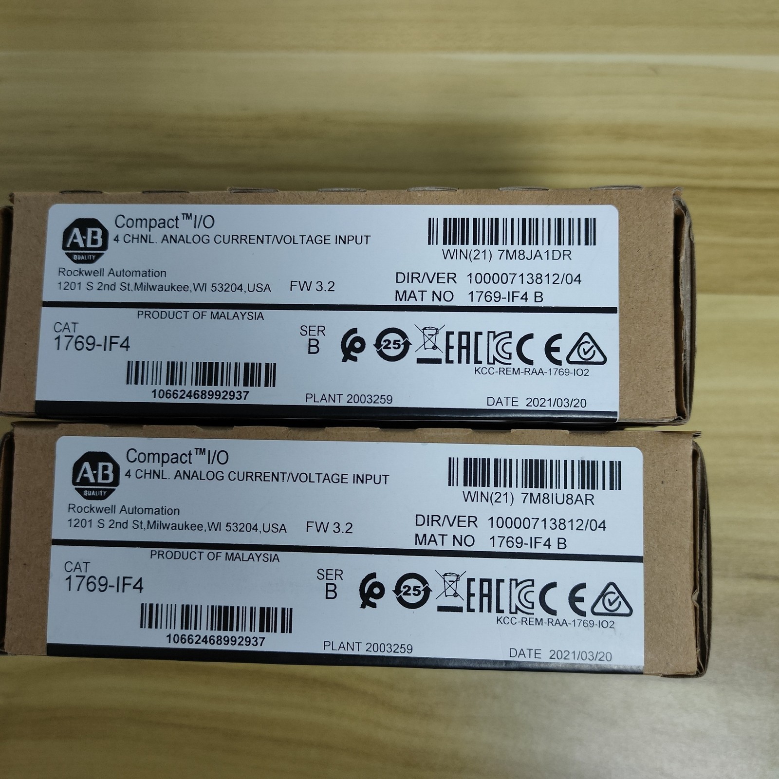 AB 1769-IF4 SER B CompactLogix 4-Ch Input Module New Factory Sealed