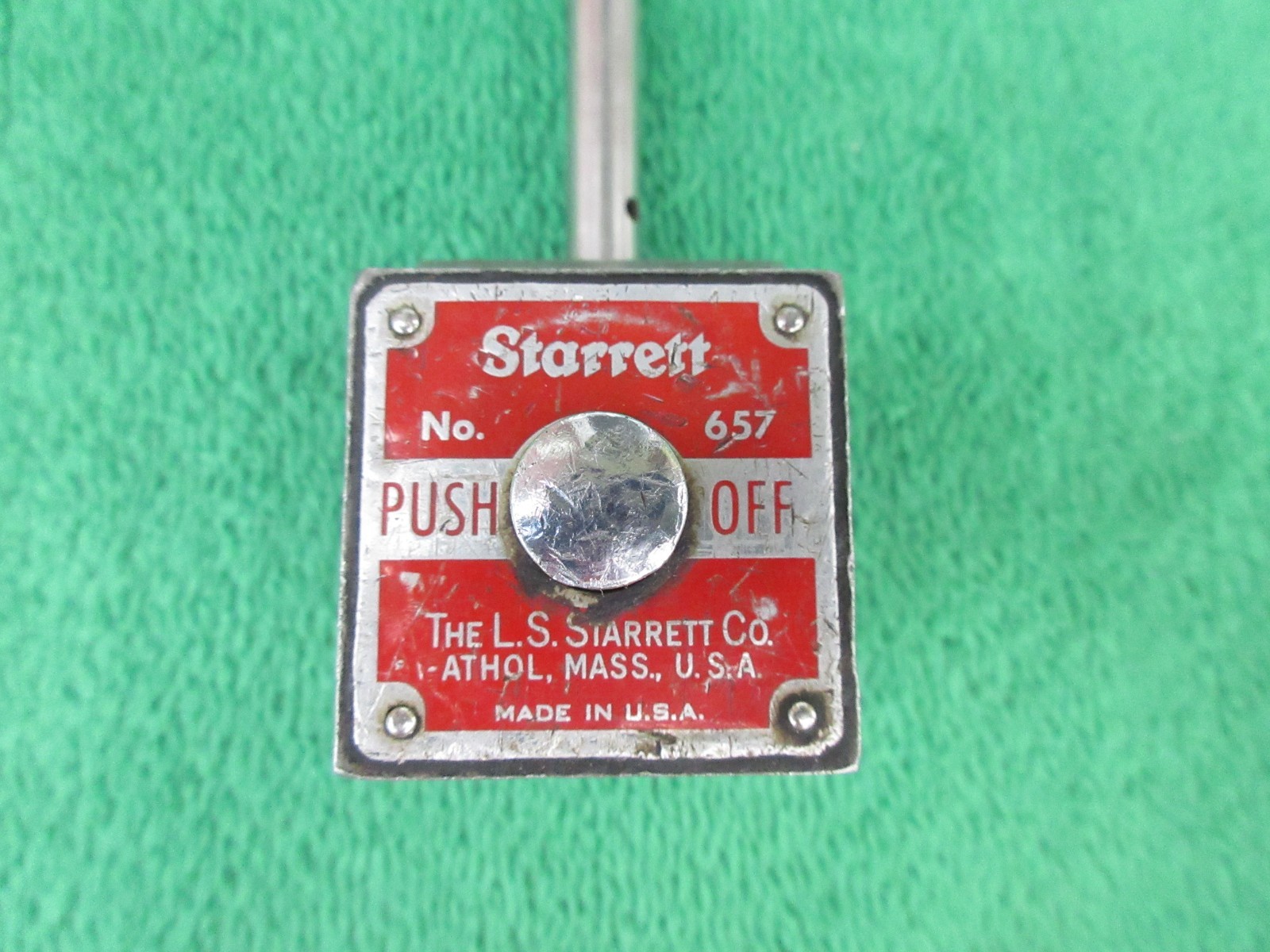 Starrett 657 Base & Post Indicator Holder Machinist Tool Untested