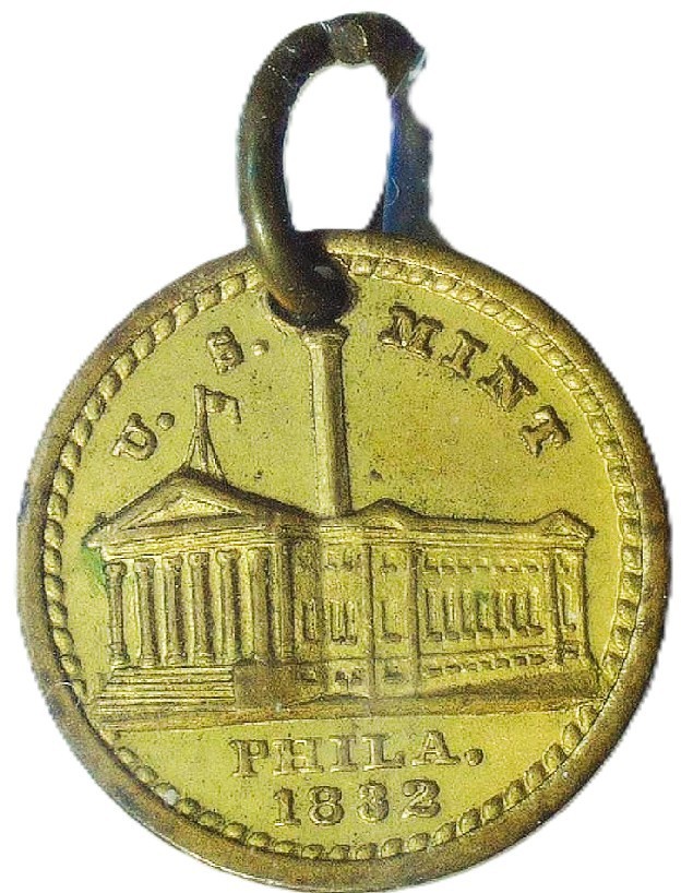 1882 U. S. MINT PHILADELPHIA - 13 mm - TINY LORD'S PRAYER - EC 7663
