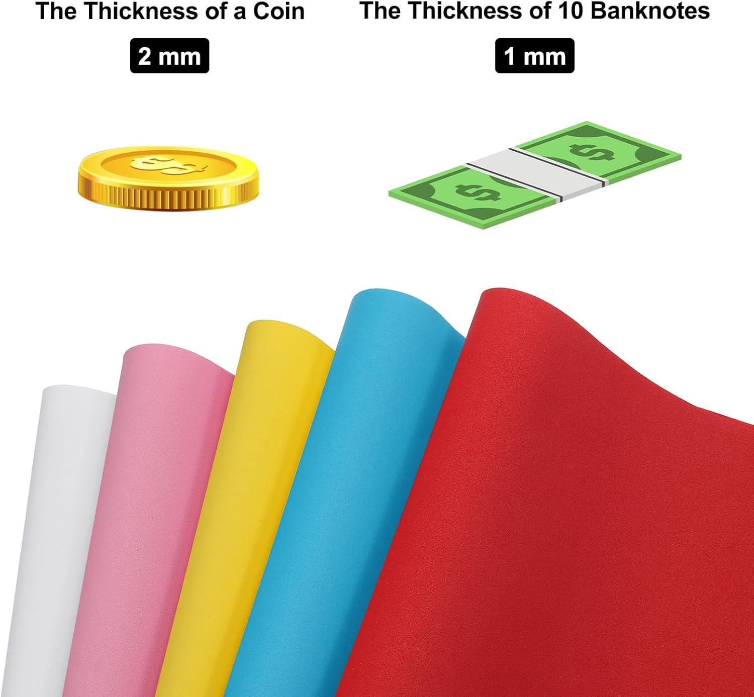 EVA Foam Sheets Orange 7.6 Inch X 5.9 Inch 2Mm Thickness for Crafts DIY Pack of