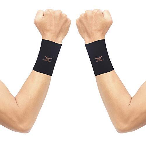 THX4COPPER Compression Wrist Sleeve - Copper Infused Small, Black