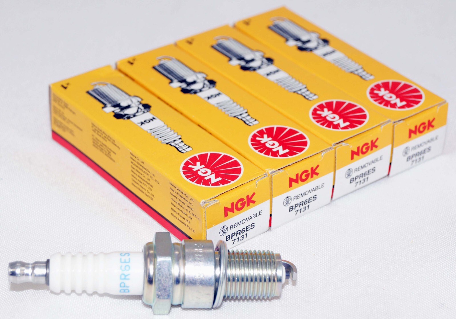 4 Pack Genuine NGK 7131 Nickel Spark Plugs BPR6ES for Numerous Classic Cars