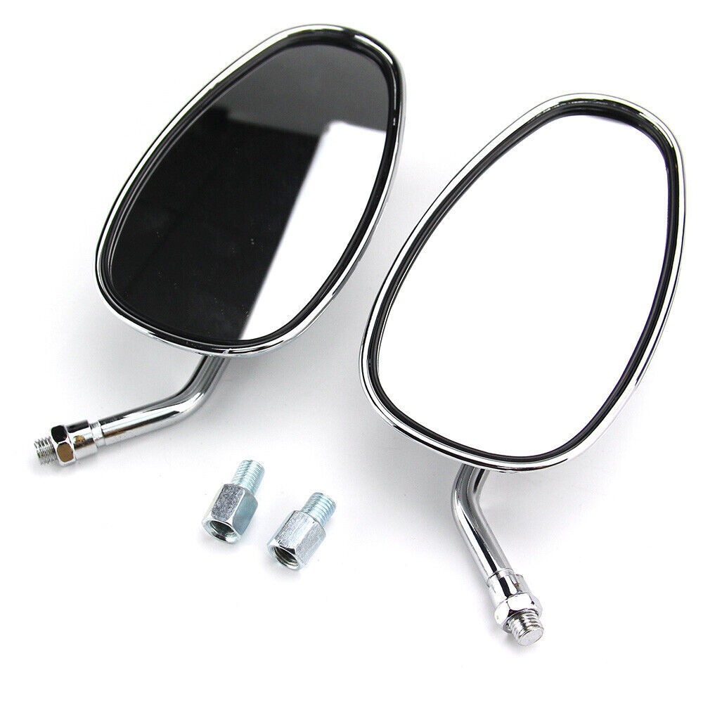 Chrome Motorcycle Rearview Mirrors For Honda Shadow Spirit 750 1100 VTX1300 1800