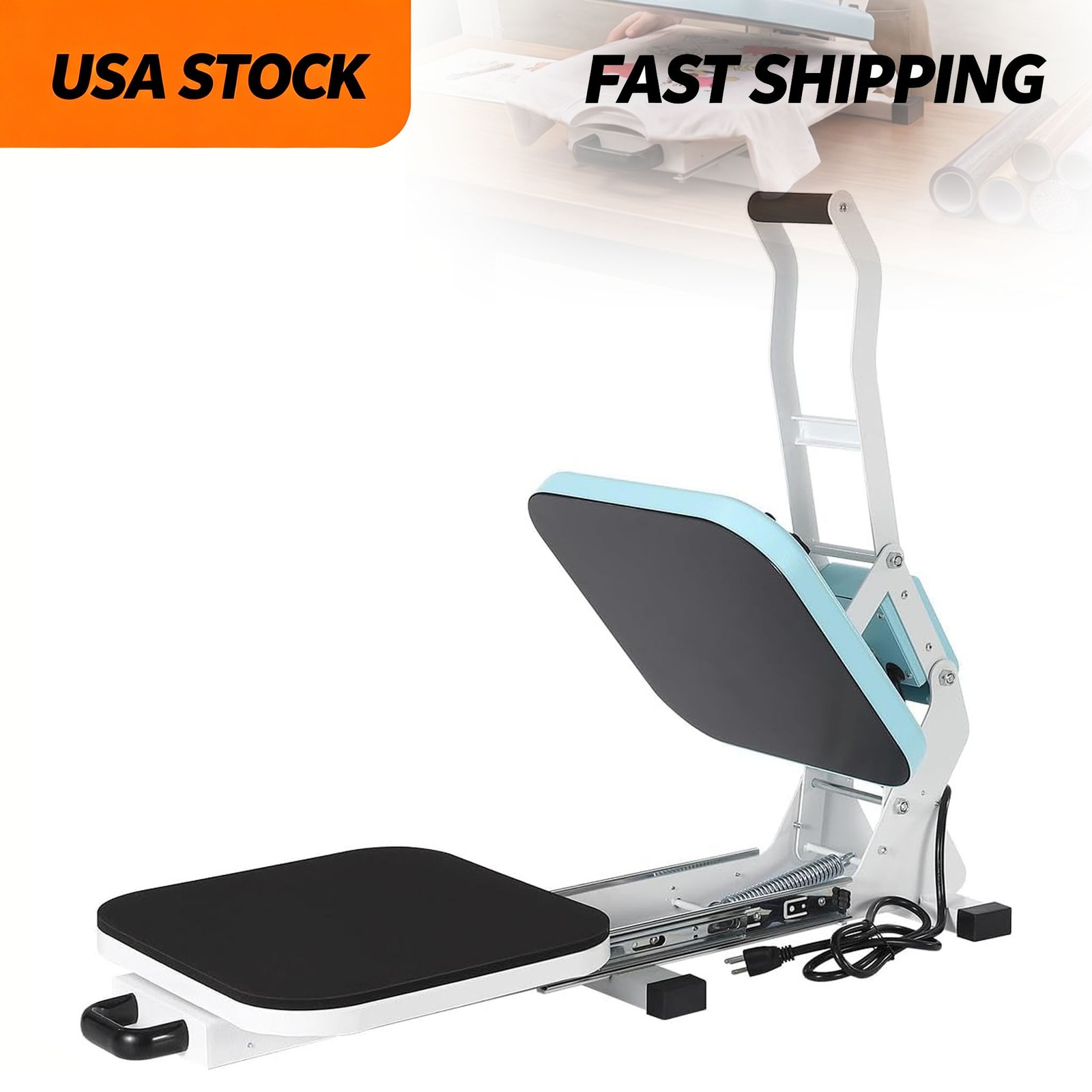 High Pressure Heat Press Machine 15x15 For T Shirts Slide Out Dual Tube Heating