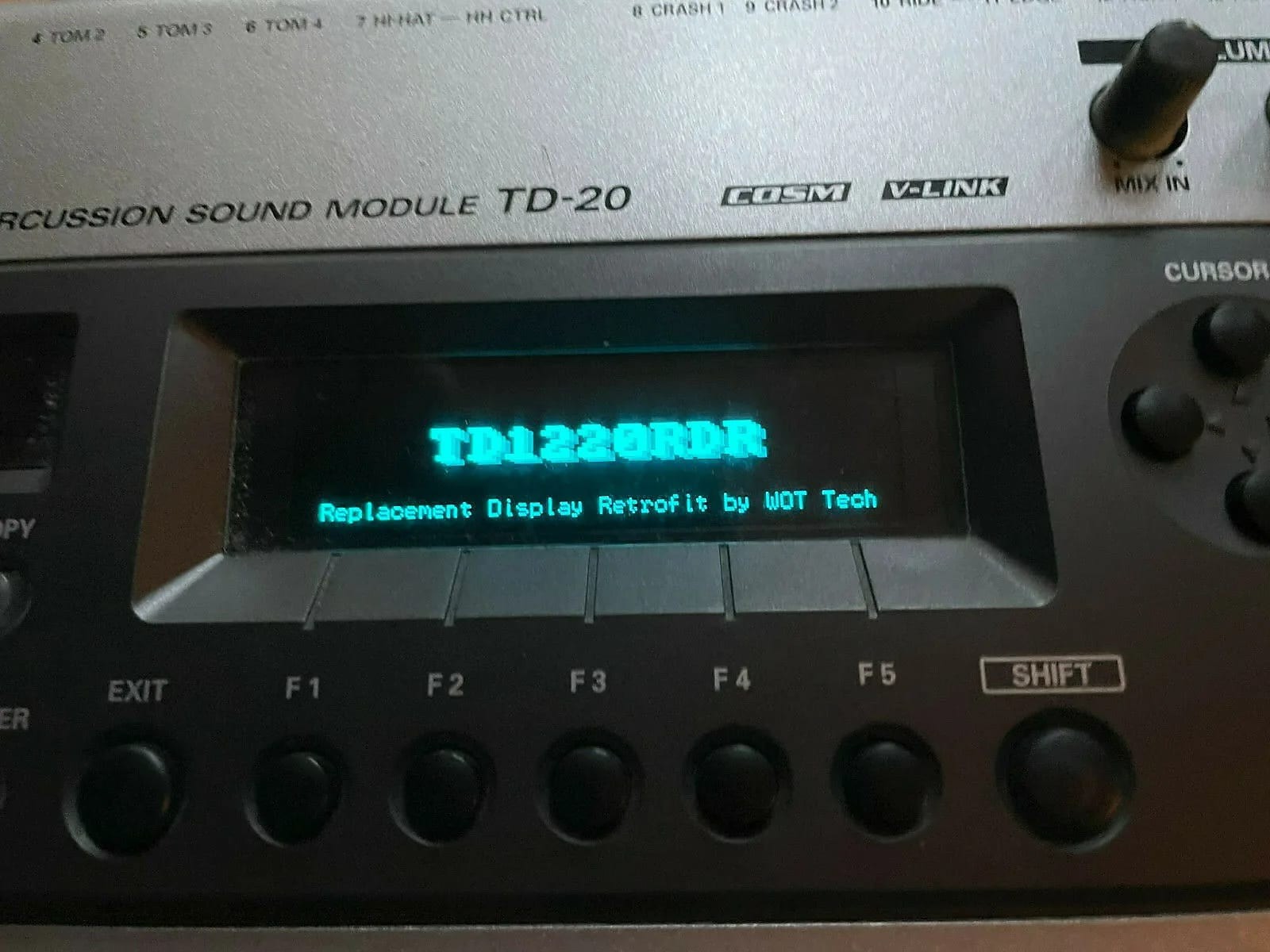 Wot Tech replacement OLED lcd for Roland td-20 td-12 drum modules