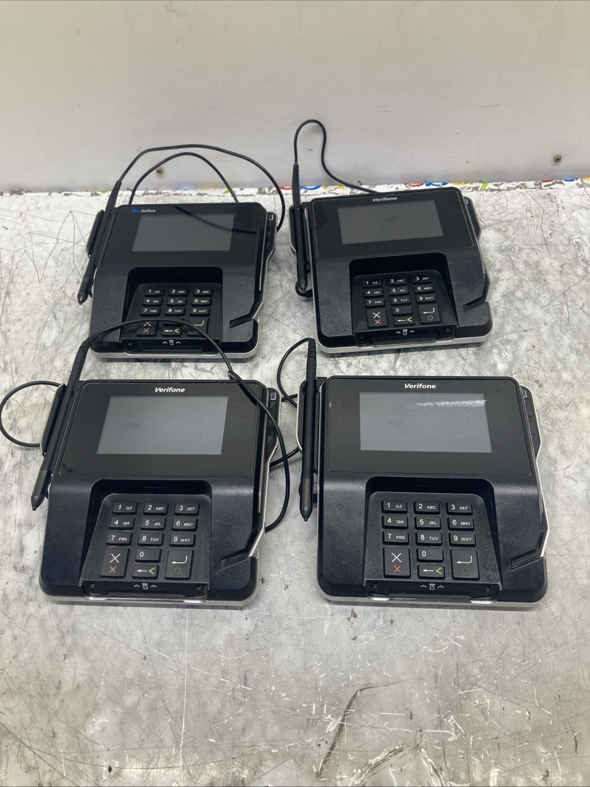 VeriFone MX 915 Credit Card Pinpad Terminal no power adapter untested lot of 4
