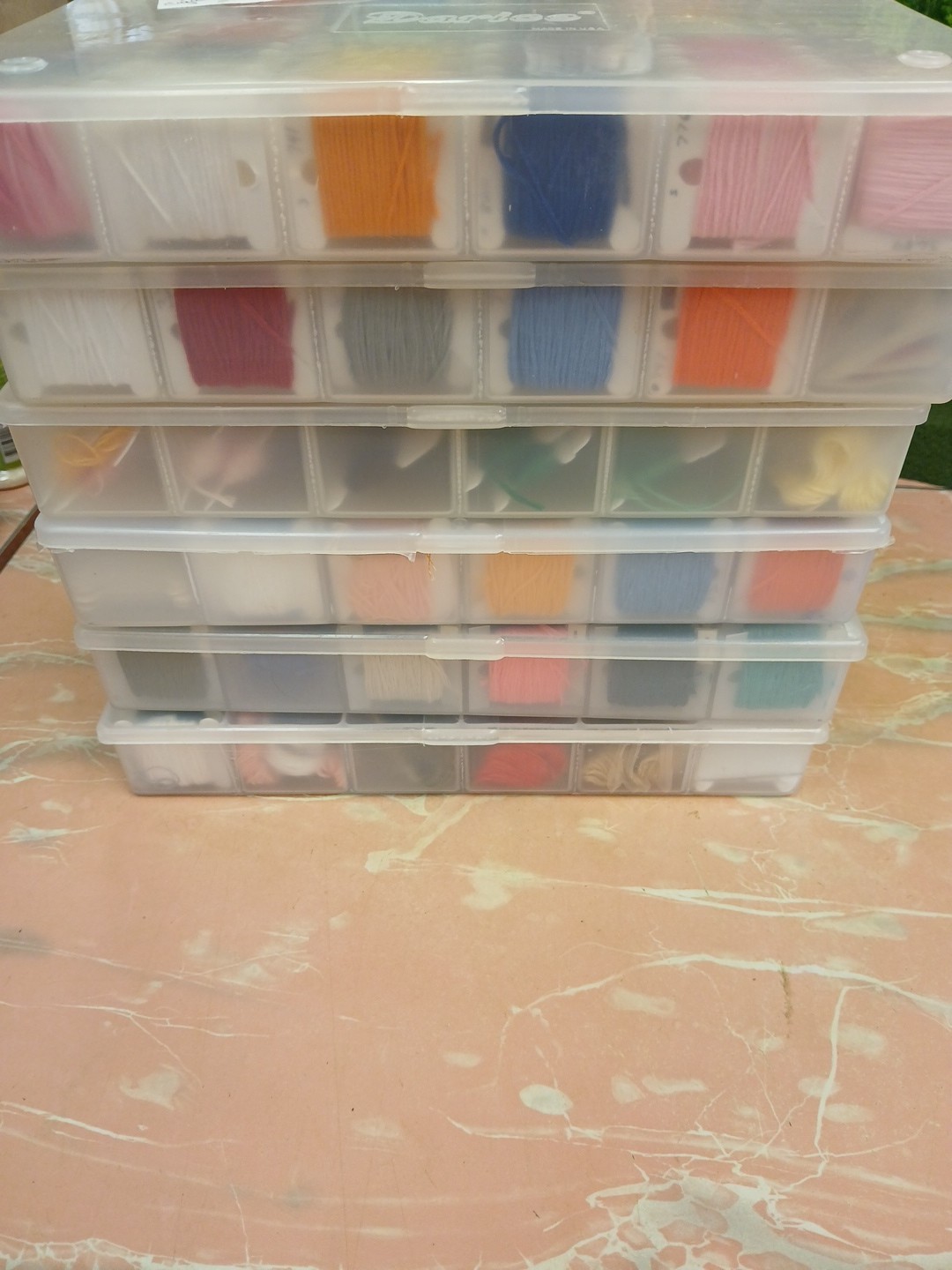 Lot 520 Coats Clark, DMC Carded Embroidery Thread Floss In 6 Cases Mixed Brands