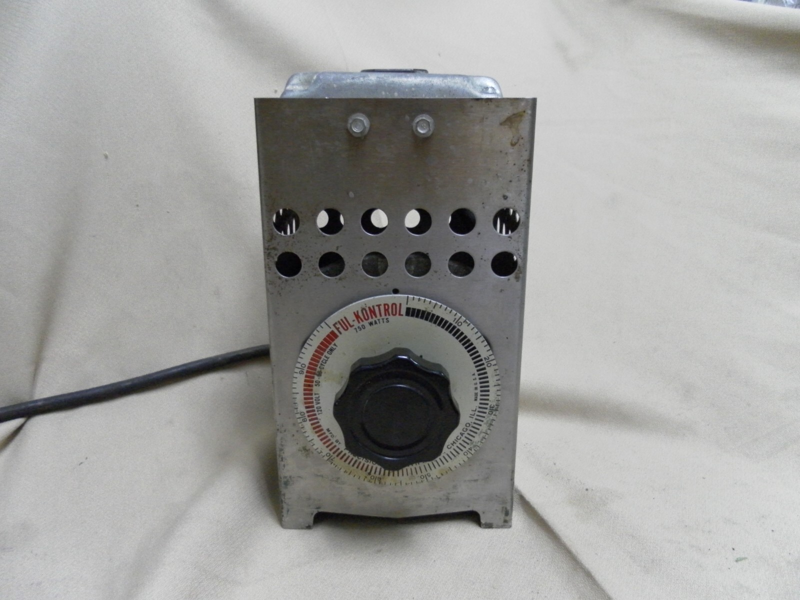 Bench Power Supply VARIAC test radios 7.5A OHMITE VT8X variable AC tranformer
