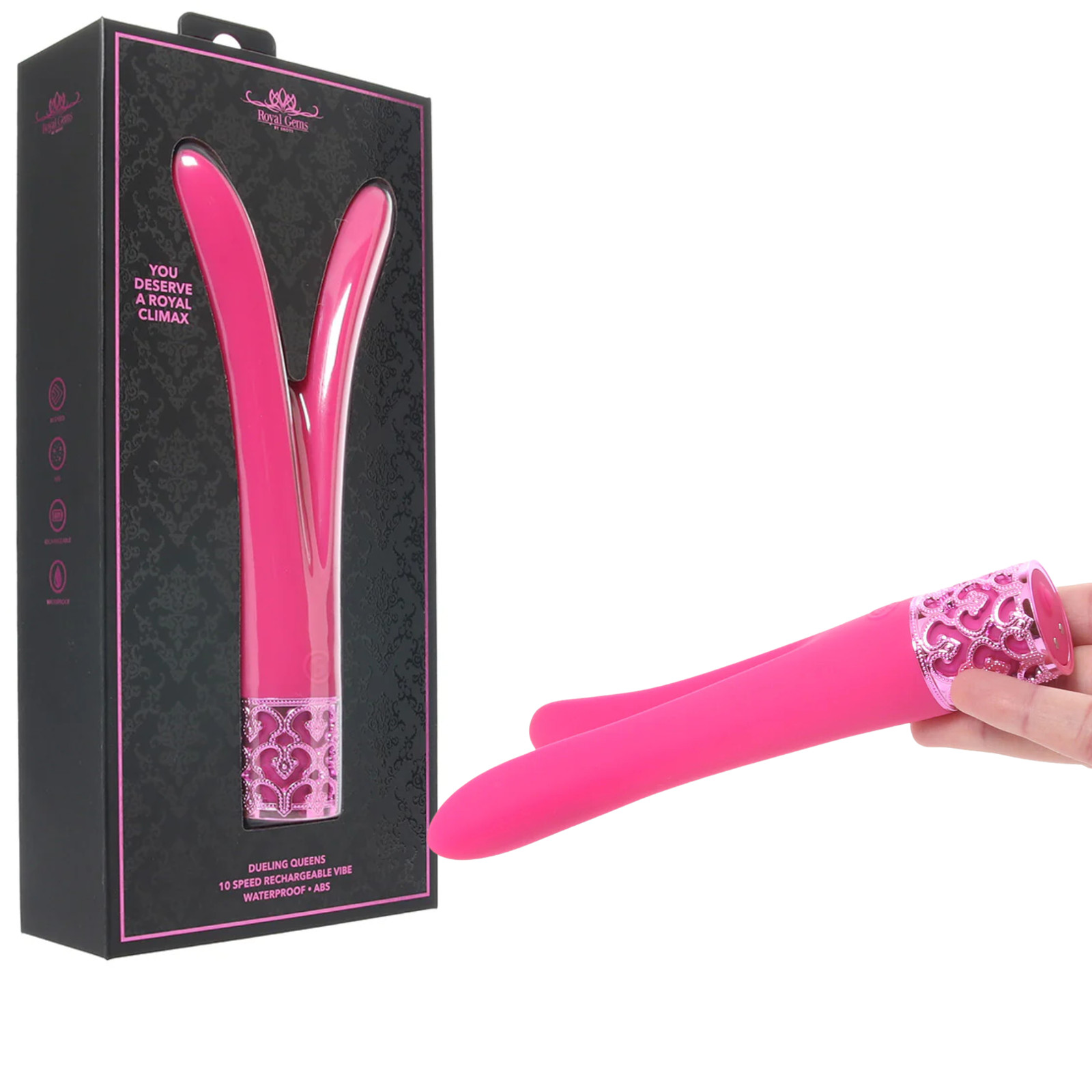 Flexible V-shape Silicone Clitoral Vibrator Rechargeable Multi-Speed Women Toy