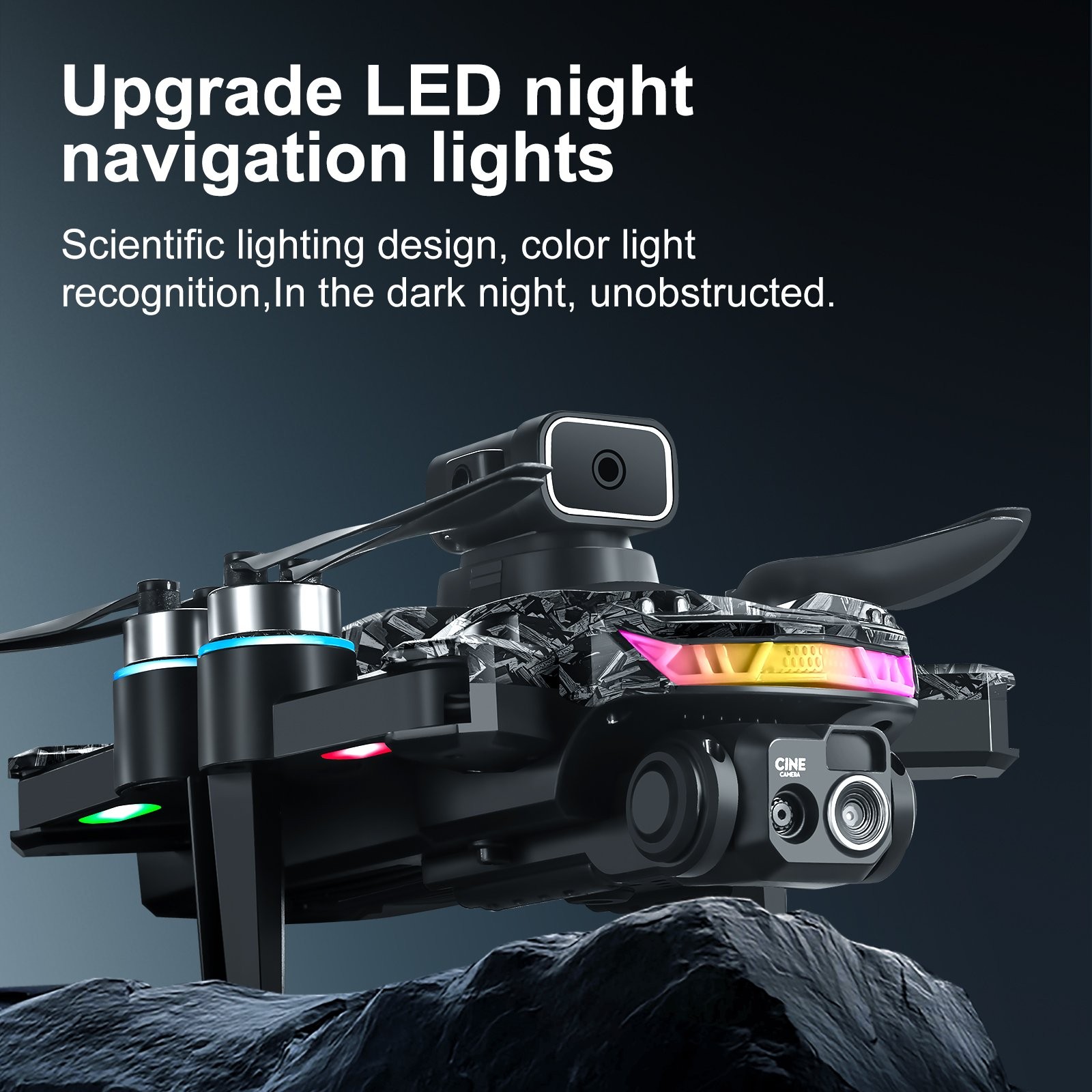 Drone WIFI FPV 4K Dual Camera Obstacle Avoidance Remote Control without Screen