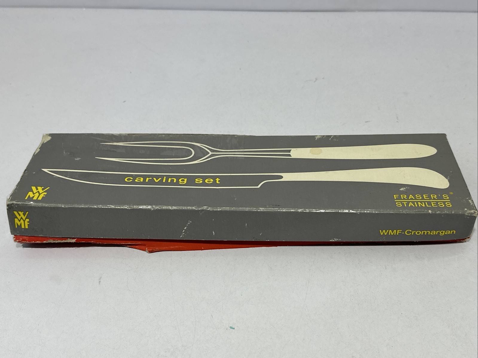 FRASER’S STAINLESS CARVING SET #8852 Germany MMF-CROMARGAN Vintage