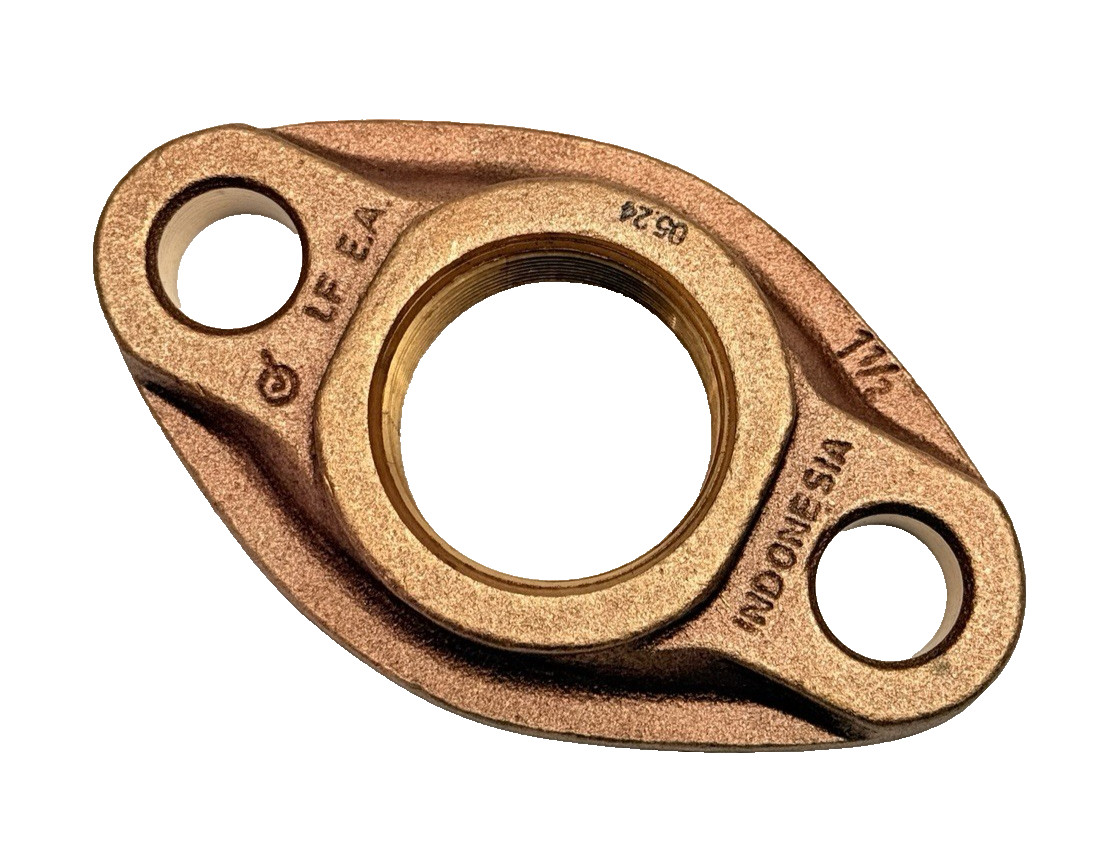 Water Meter Flange Brass 1-1/2" IPS Thread Class Lead Free LF E.A.