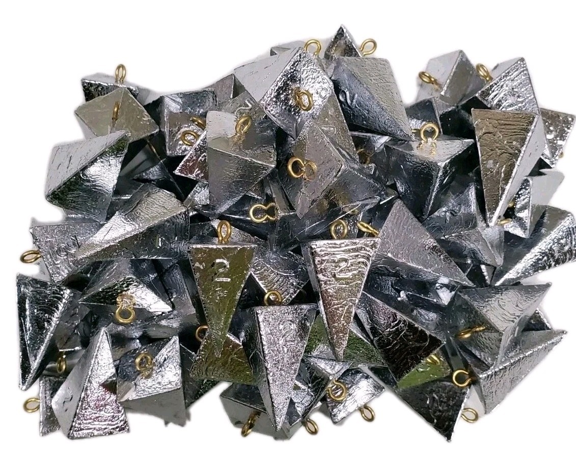 10 lbs 2oz Pyramid Sinkers/Weights 80 count.
