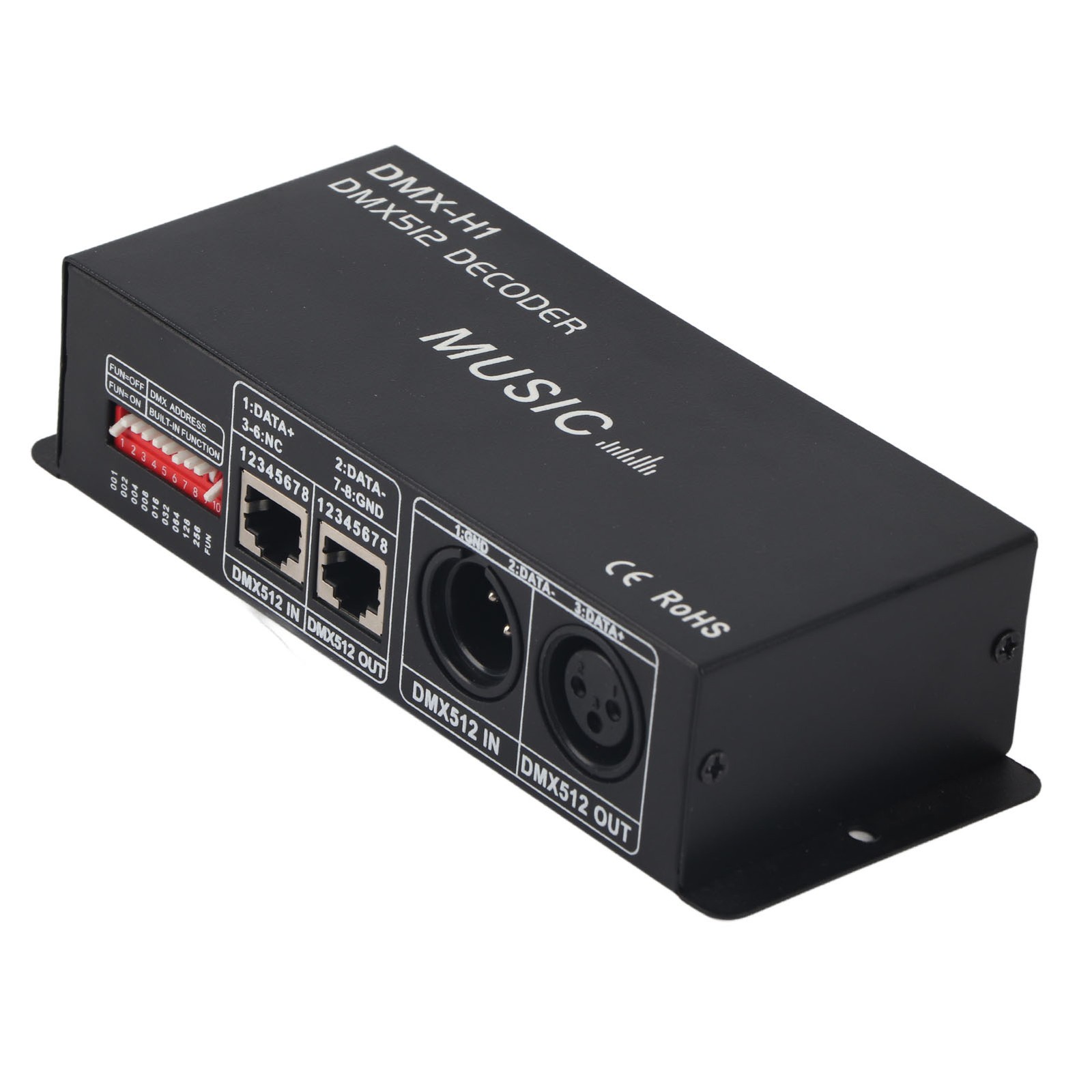 3 Channel DMX Decoder Adjustable RGB Dimming LED Controller For Bars Hotels
