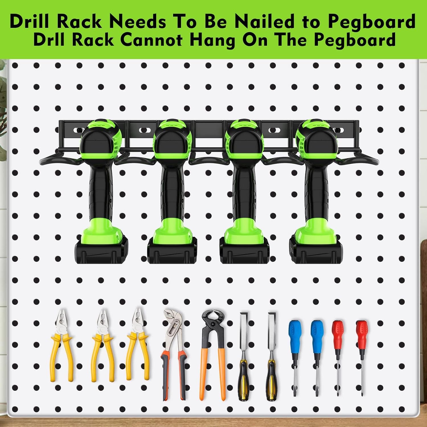 ENONCI Power Tool Wall Mount 2 Pack Drill Holder Heavy Duty