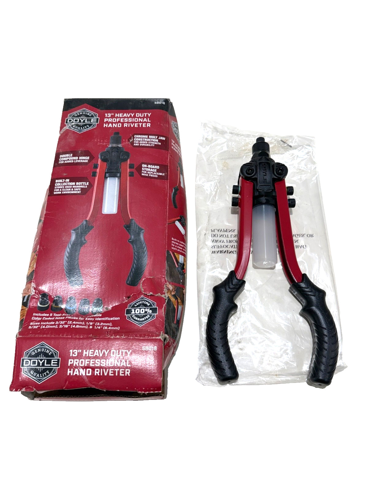 GENUINE DOYLE 13” HEAVY DUTY PROFESSIONAL HAND RIVETER, #58018