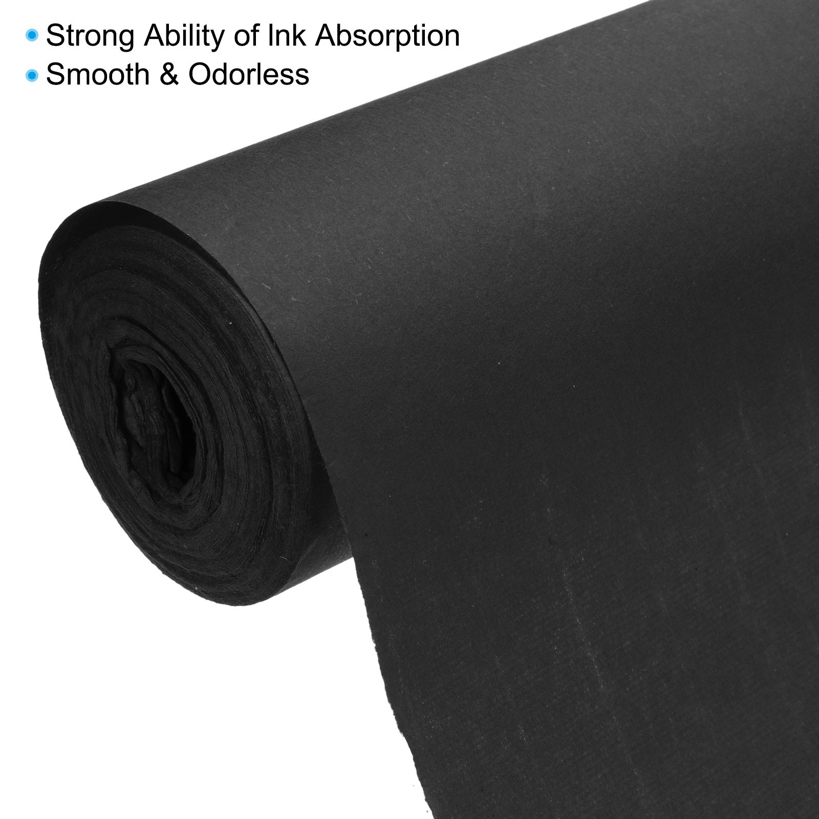 65.6Ft x 13.8Inch Calligraphy Practice Paper Roll Black