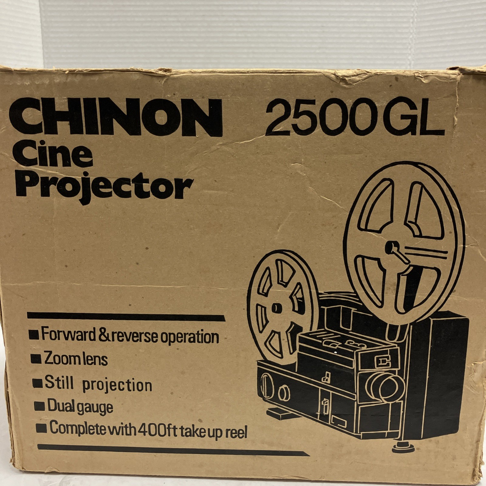 Vintage Chinon Cine Projector 2500 GL In Original Box  Made In Japan