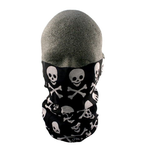Balboa T113 Motley Tube, 100% Polyester, Crossbones Design