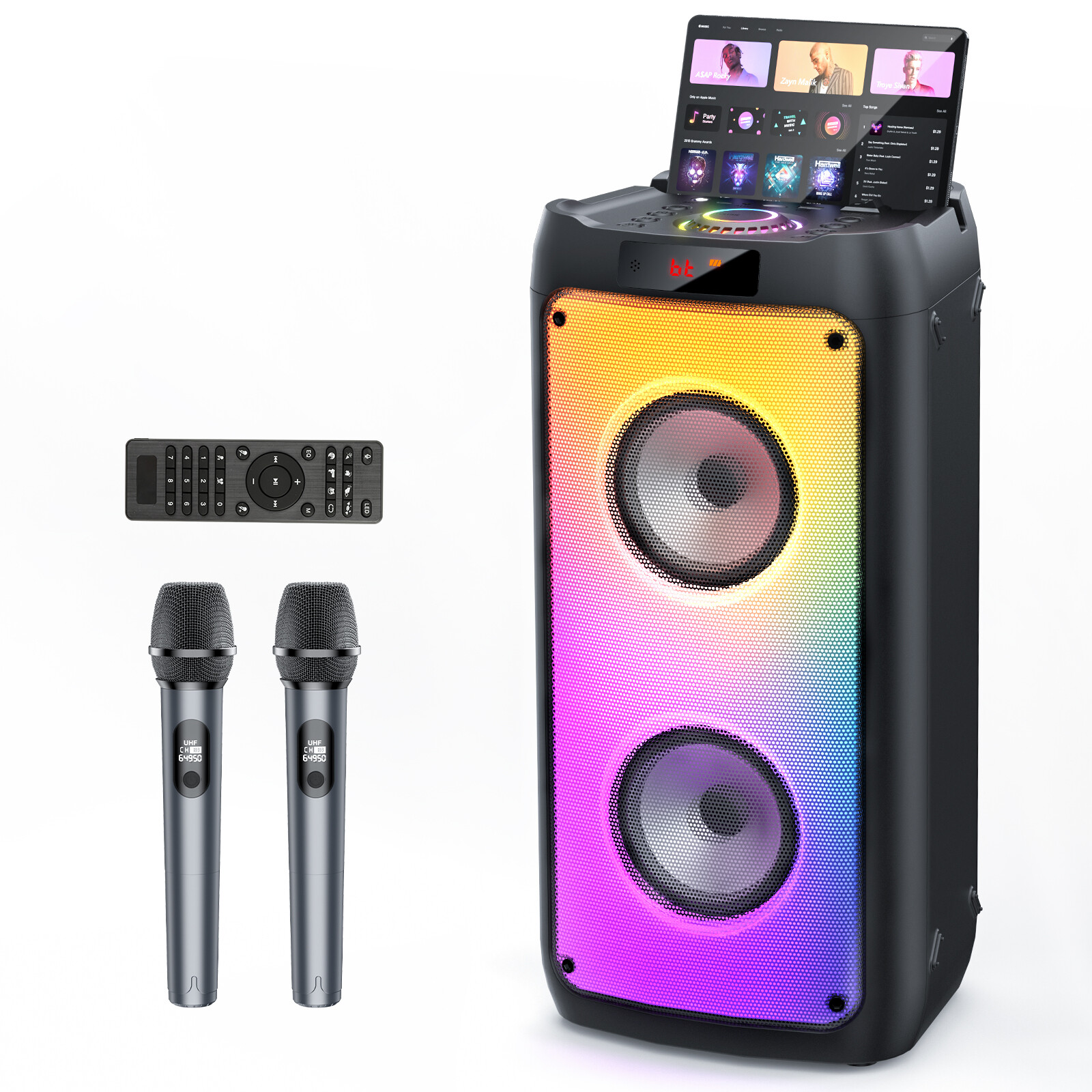 JYX Bluetooth5.0 Speaker Wireless Karaoke Machine Birthday Gift Speaker For XMAS