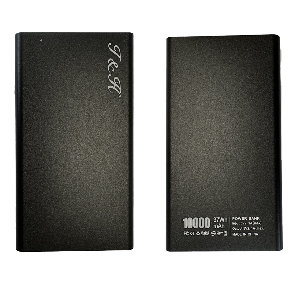 Black-Ultra-thin 10000mAh Portable External Battery Charging Power Bank