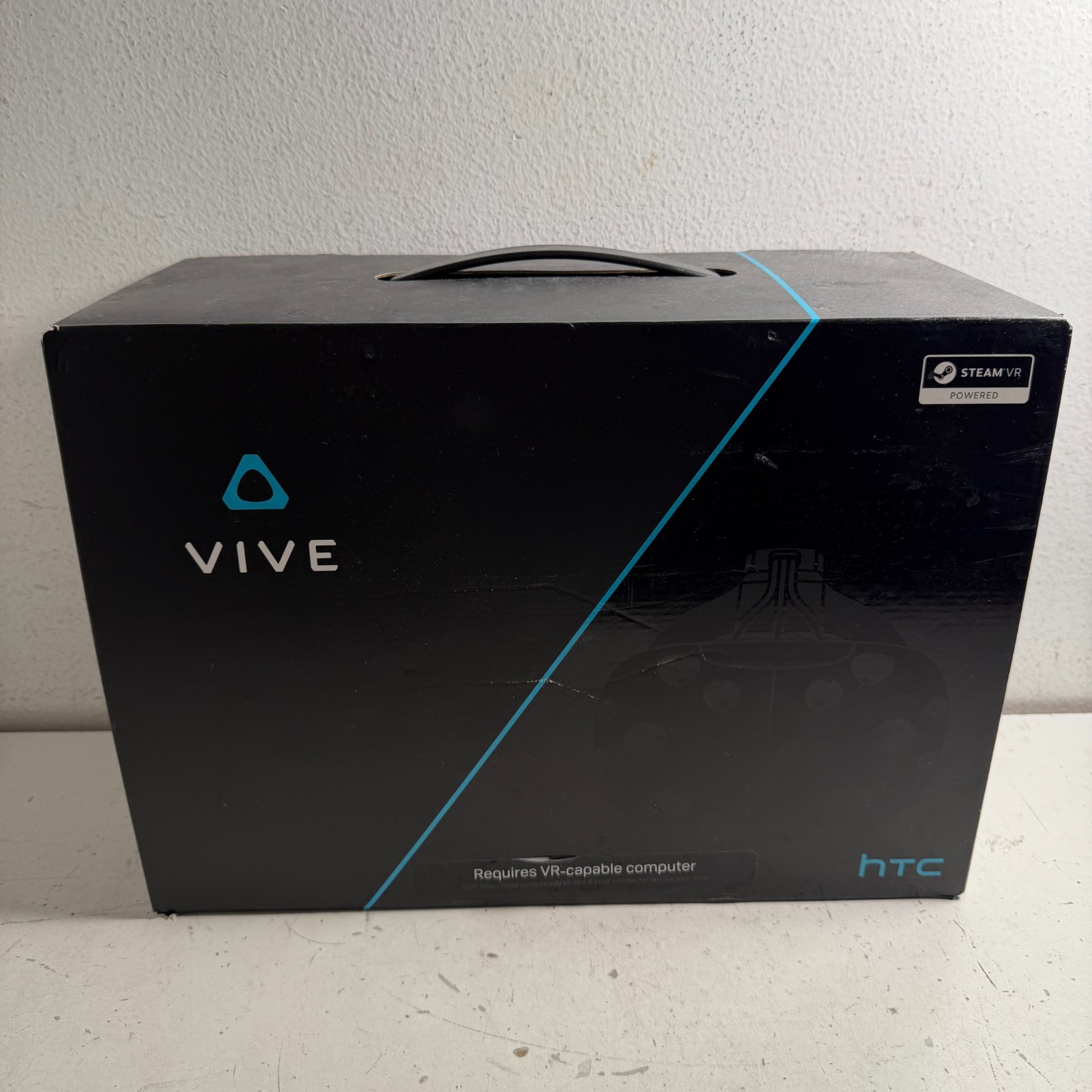 HTC Vive Black Virtual Reality System Headset w/Two Motion Sensing Controllers
