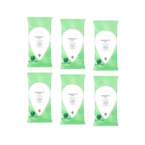 6 Pack Summers Eve Aloe Love Cleansing Cloths For Sensitive Skin 32 Count Each