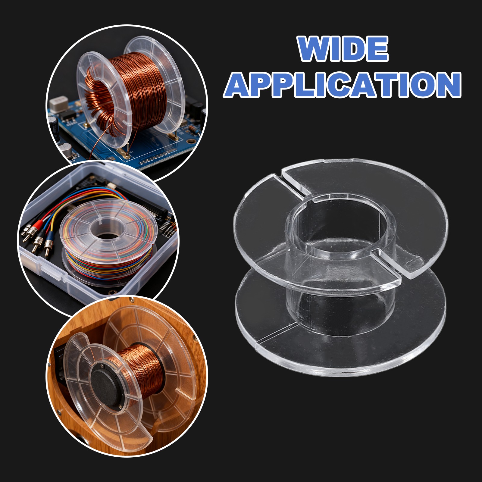 10pcs Speaker Crossover Bobbin Spools Coil, 31x18mm ABS Empty Spools