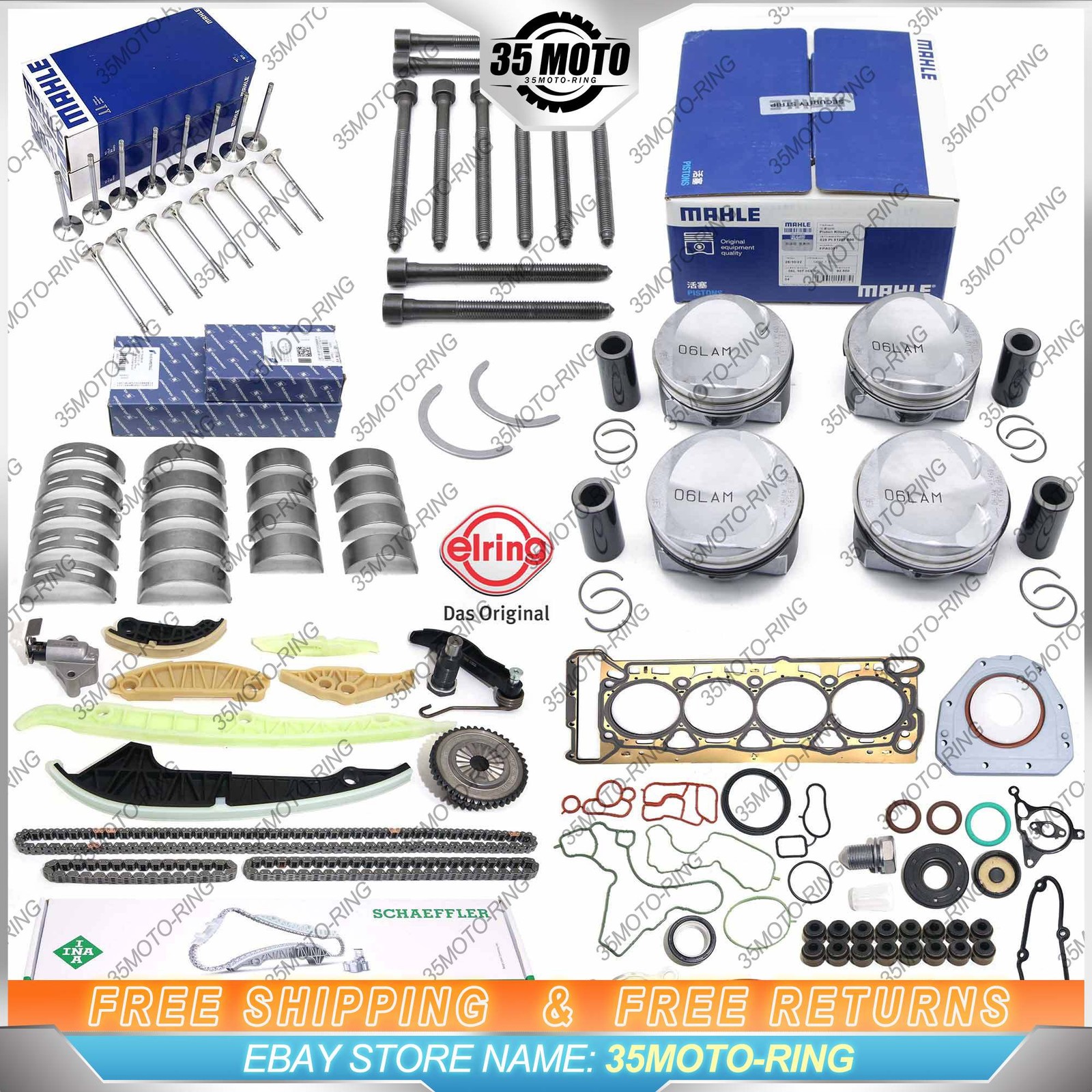 Engine Repair Overhaul Rebuild Valves Kit Φ23mm FOR VW CC Audi A3 A4 A5 1.8 TFSI