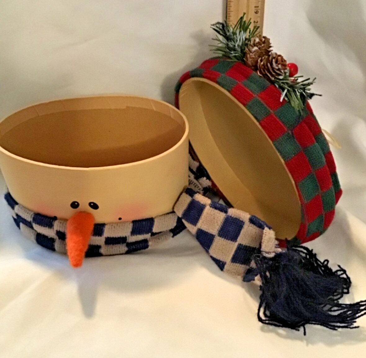 Snowman Head Small Box With Lid