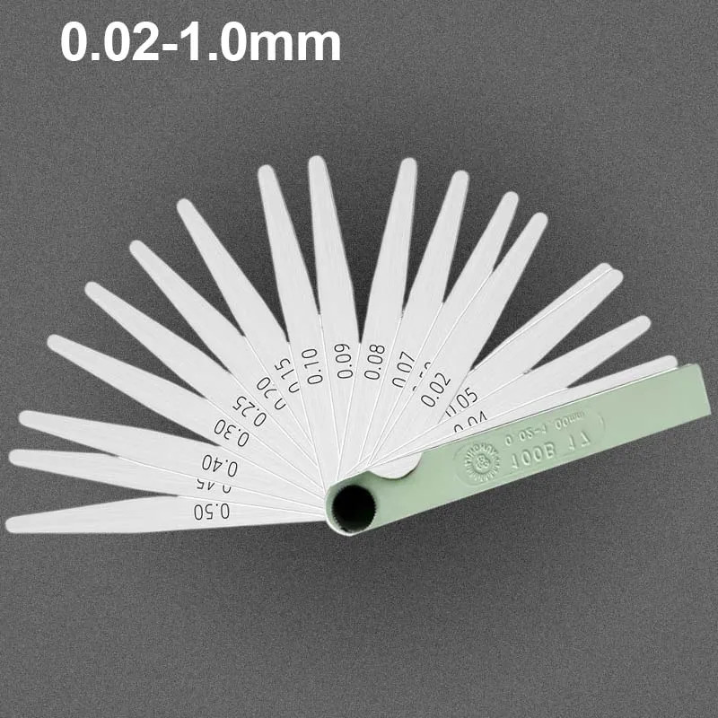 0.02-1.00Mm 17 Blades Feeler Gauge Metric Gap Filler Gage Measurment Tool for En