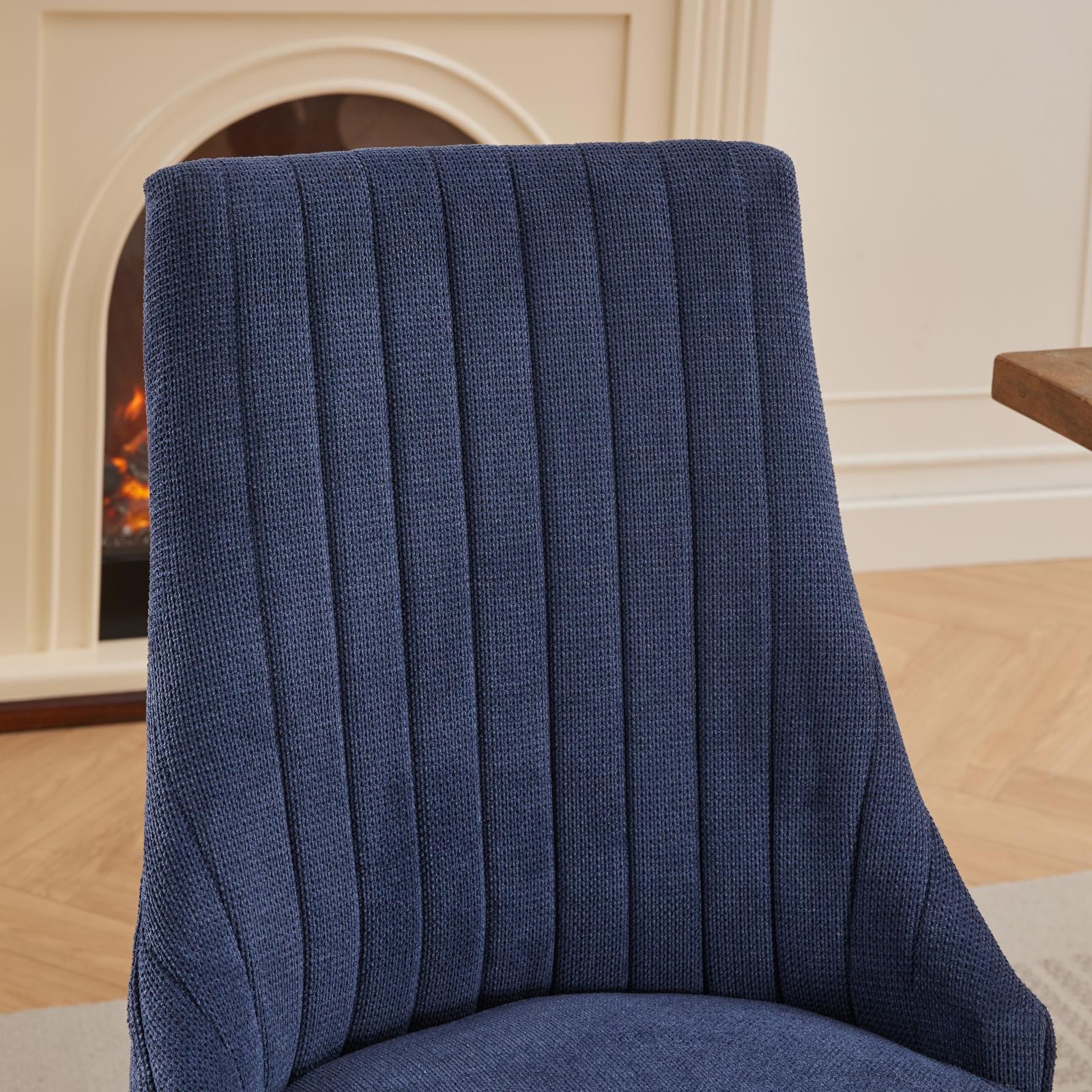 Rayon Cloth Flocking Linen Dining Chairs Channel Kitchen Dinner Chair Comfy Fa