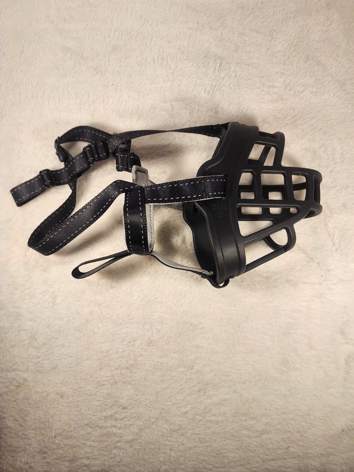 Barkless Silicone Basket Dog Muzzle Size 5 Adjustable NEW