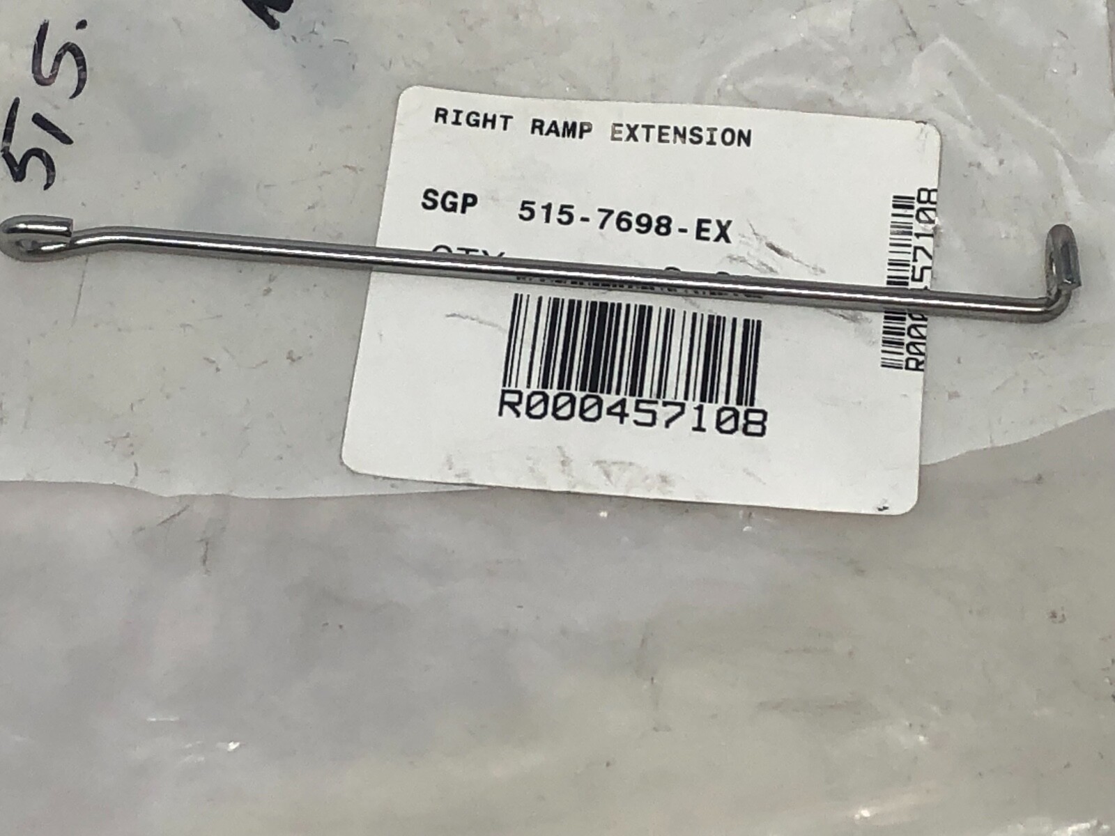 NOS Stern BATMAN The Dark Knight RAMP RIGHT EXTENSION Rod Part # 515-7698-EX