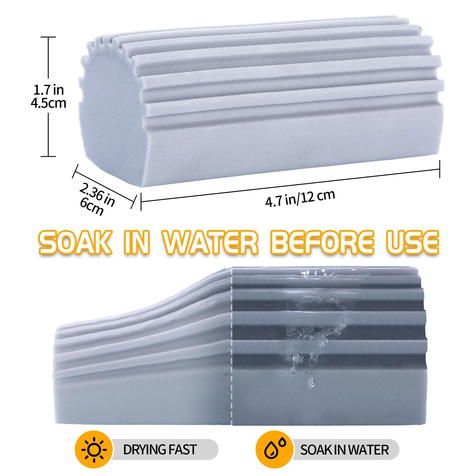 COBETE Damp Clean Duster Sponge,4pack Magic Sponge Eraser,Reusable Damp Dusti...