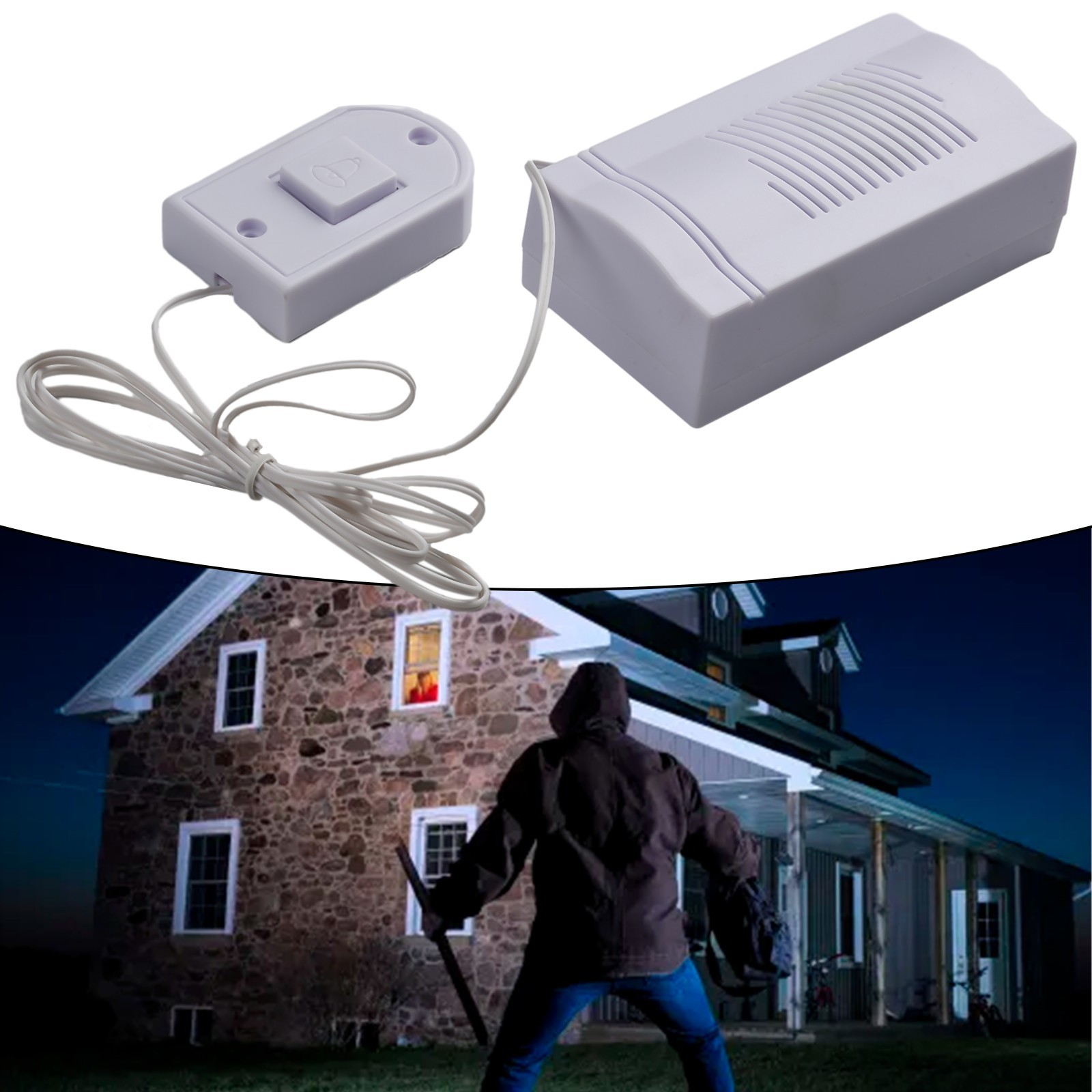 Wired Guest Welcome Door Bell Security Smart Wired Doorbell PUSH BUTTON Kits Set